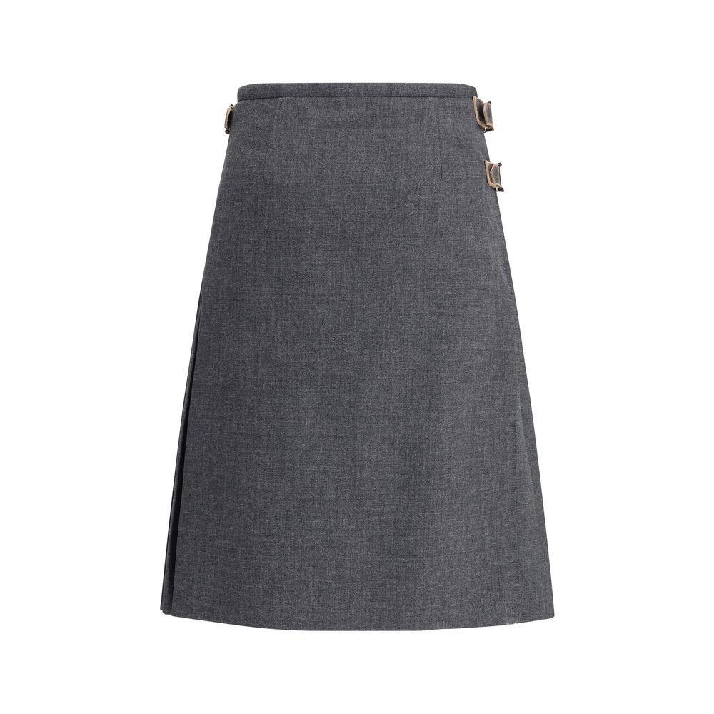 Prada Pleated Skirt in kid mohair Prada