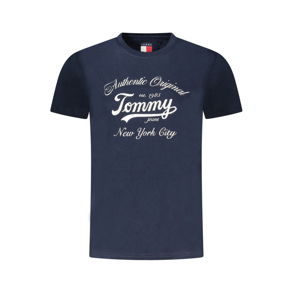 Camiseta feminina Tommy Hilfiger azul de algodão