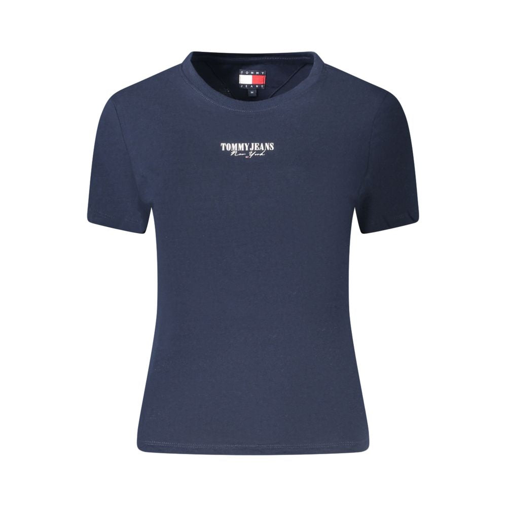 Camiseta feminina Tommy Hilfiger azul de algodão