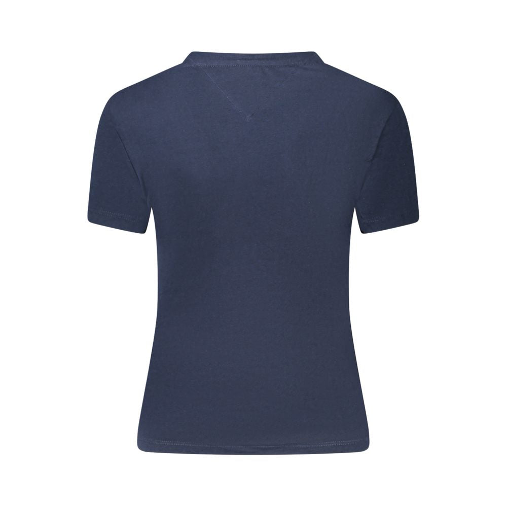 Camiseta feminina Tommy Hilfiger azul de algodão