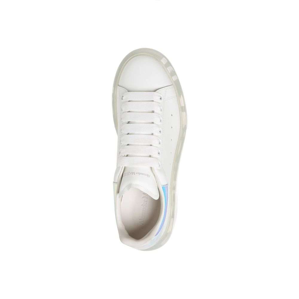 Zapatillas deportivas gruesas de piel de becerro blanca de Alexander McQueen
