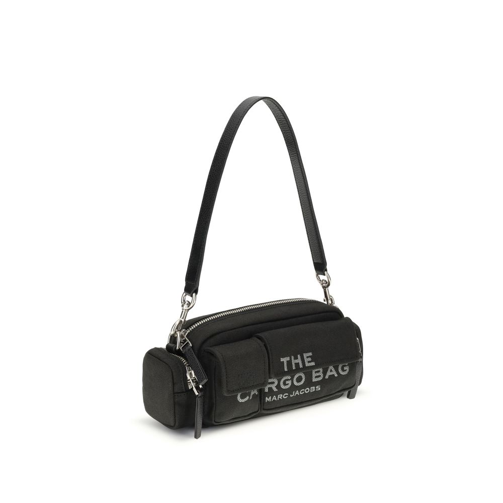 Bolso de hombro de lona negra Marc Jacobs