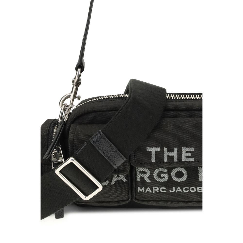 Bolso de hombro de lona negra Marc Jacobs