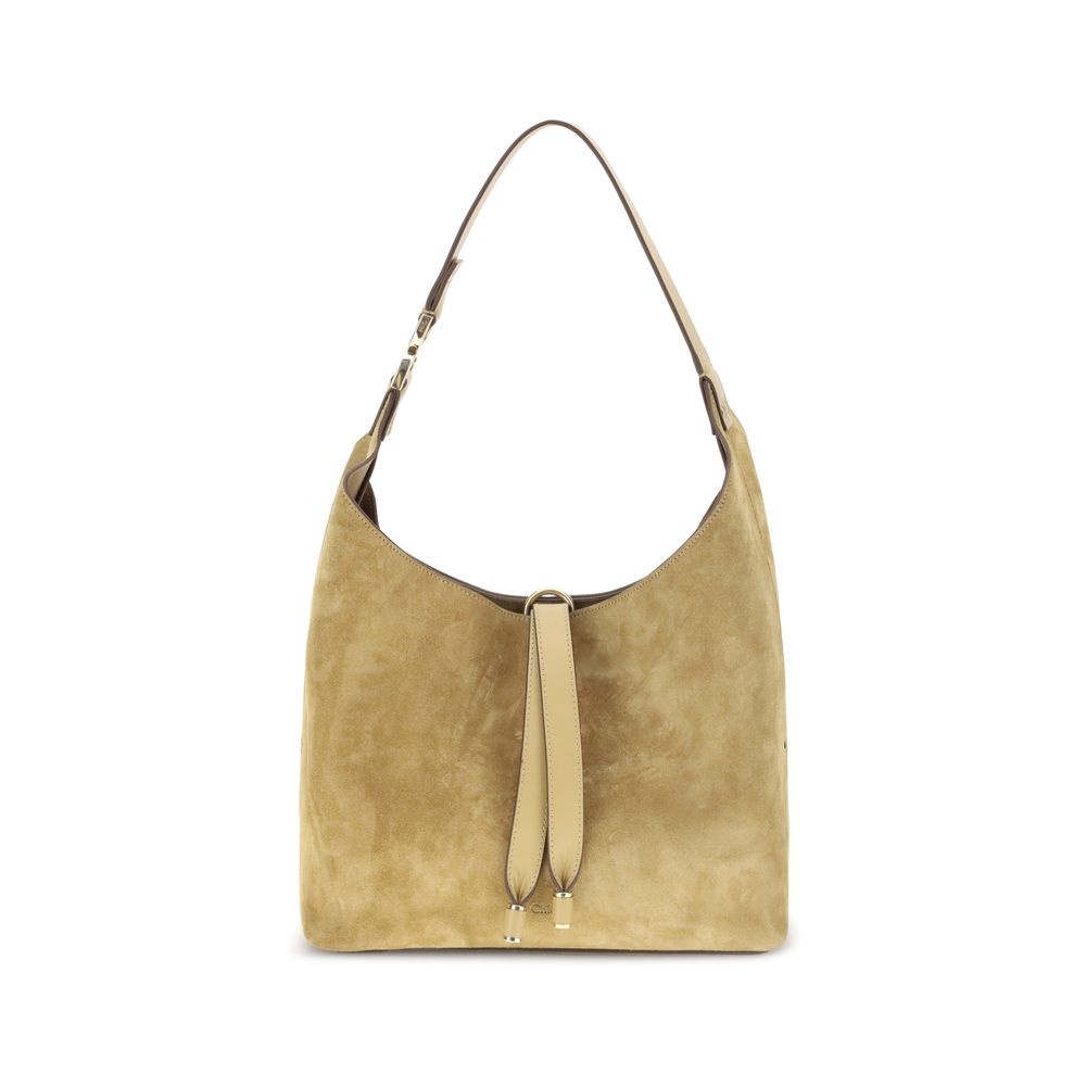 Bolso de hombro Chloé Bos Taurus de piel de becerro beige
