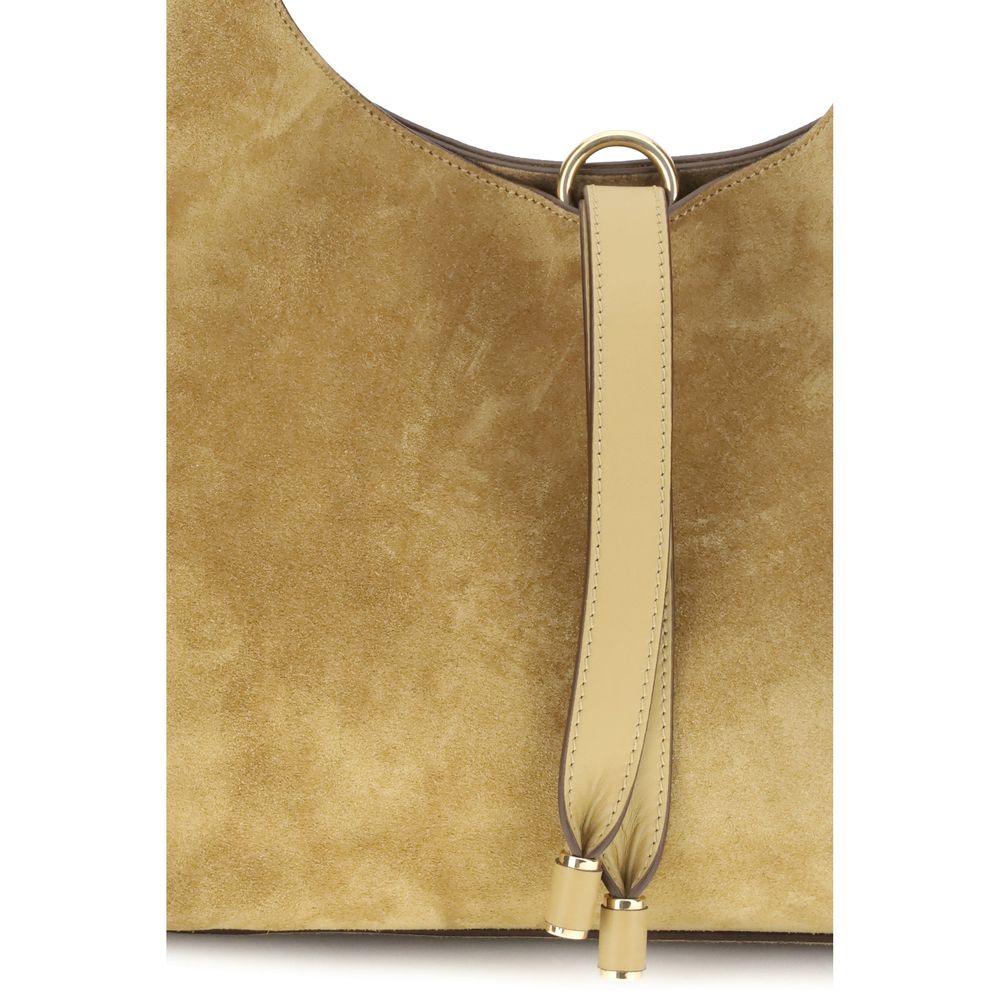 Bolso de hombro Chloé Bos Taurus de piel de becerro beige