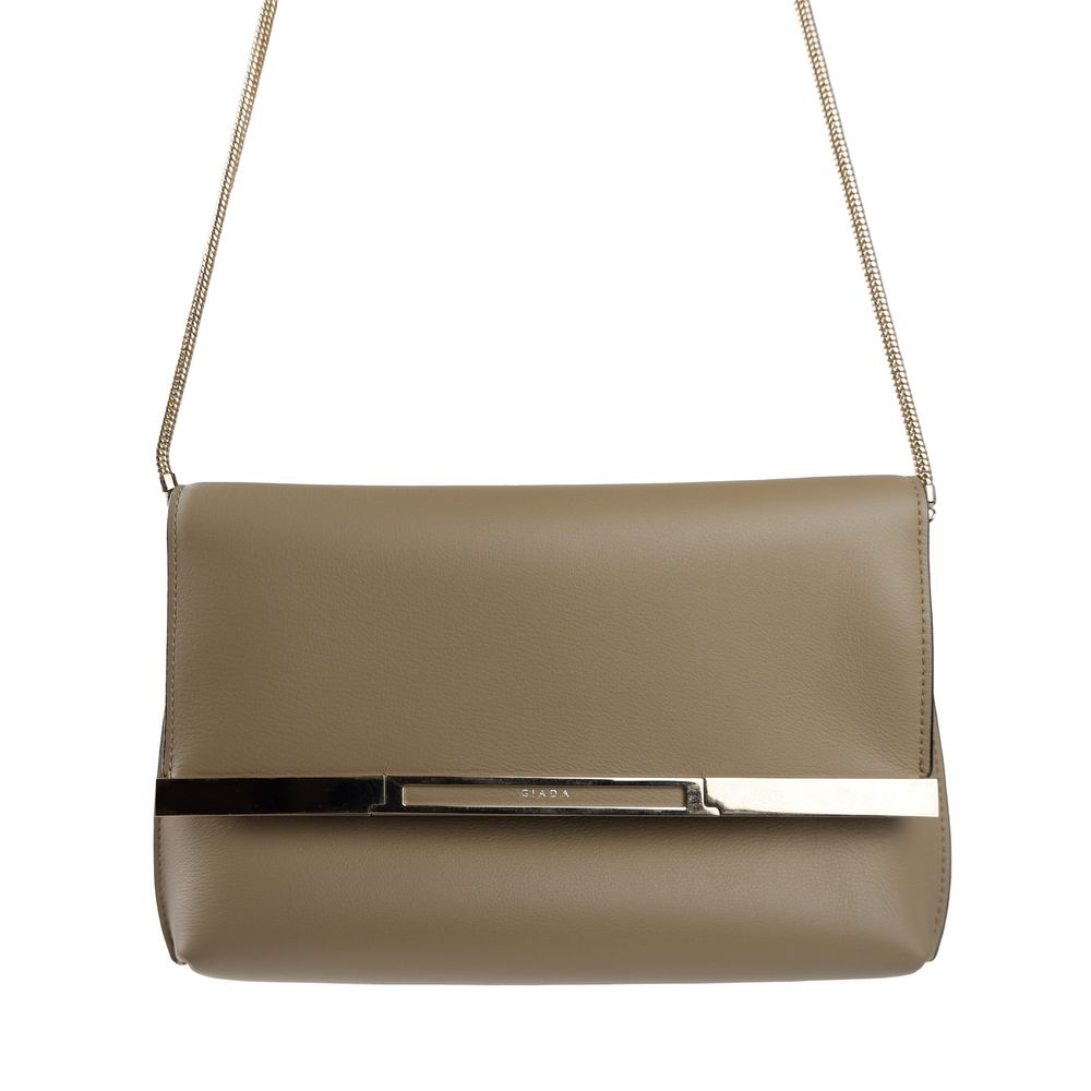 Bolso bandolera Giada de piel beige