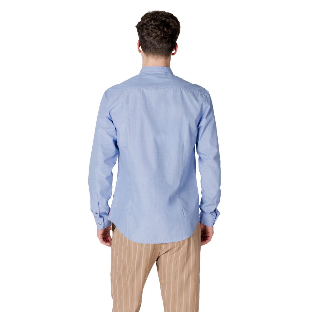 Gianni Lupo Blue Cotton Shirt