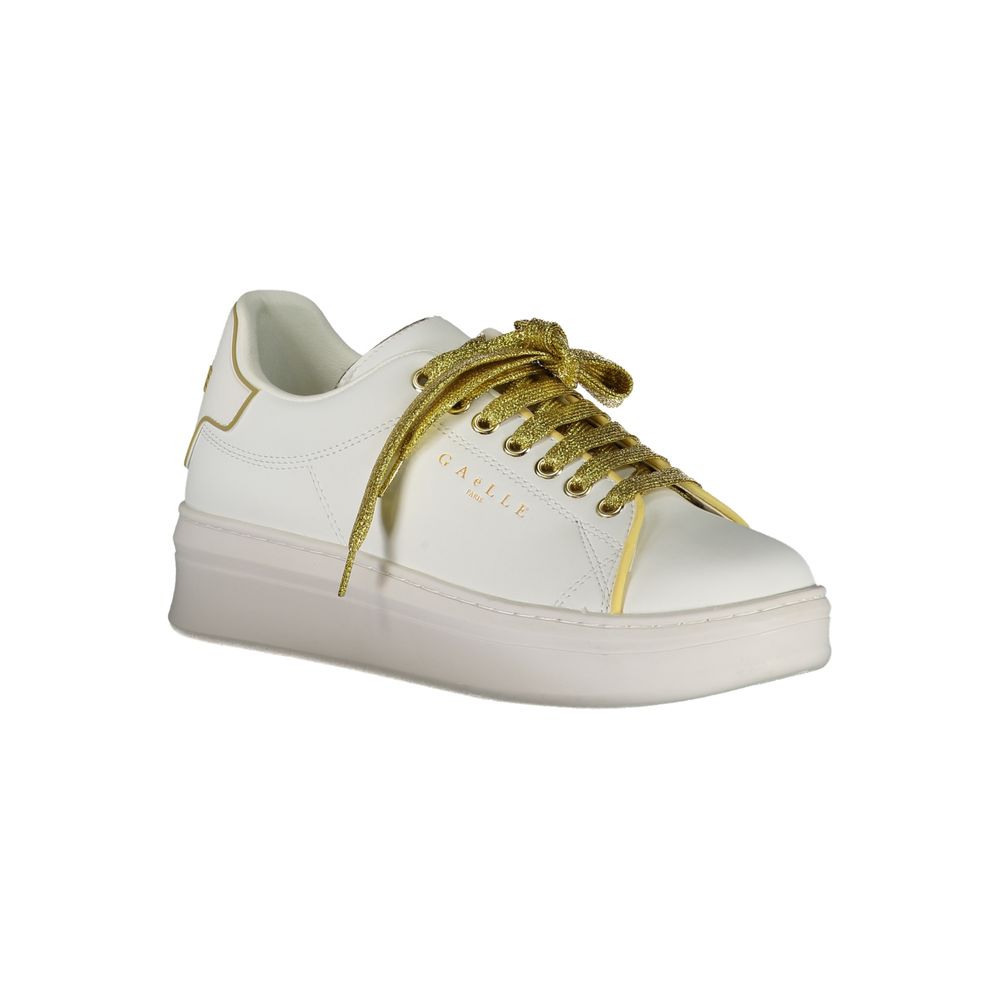 Gaelle Paris Bianco Polyurethane Women Sneaker