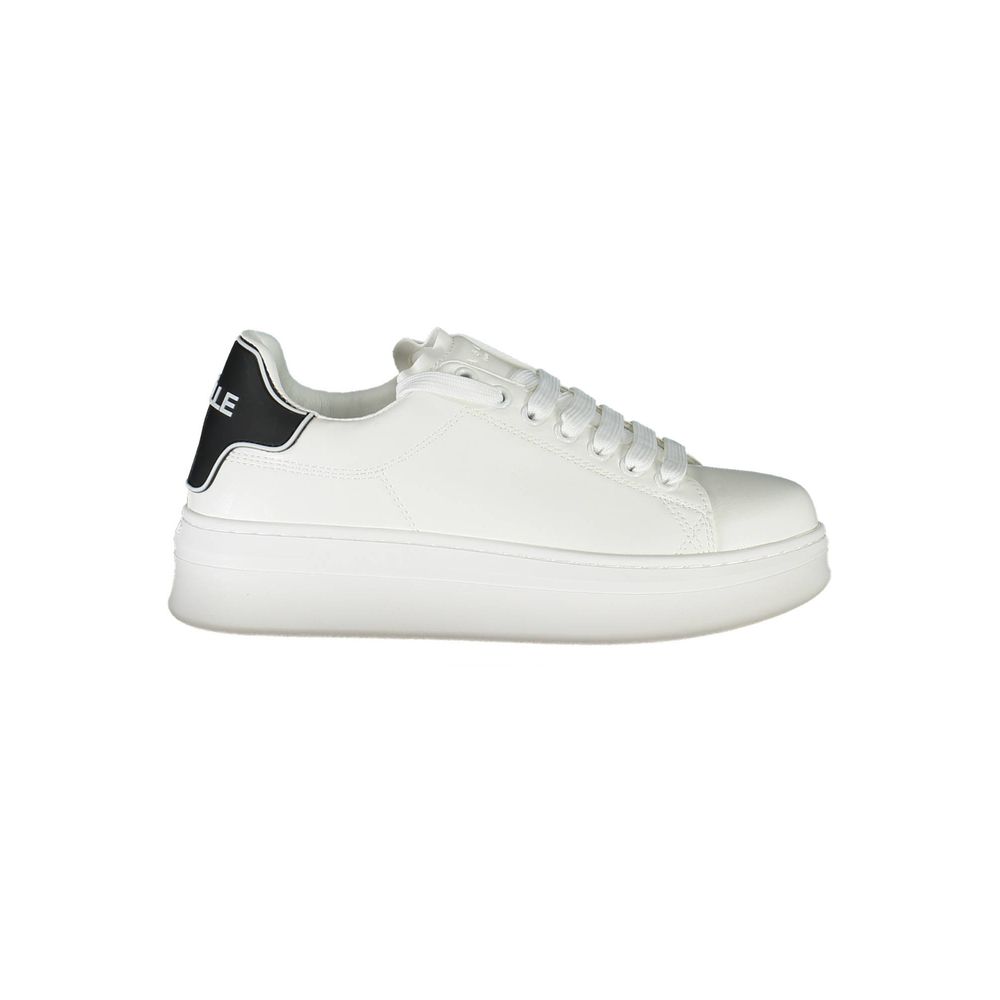 Gaelle Paris Bianco Polyurethane Women Sneaker