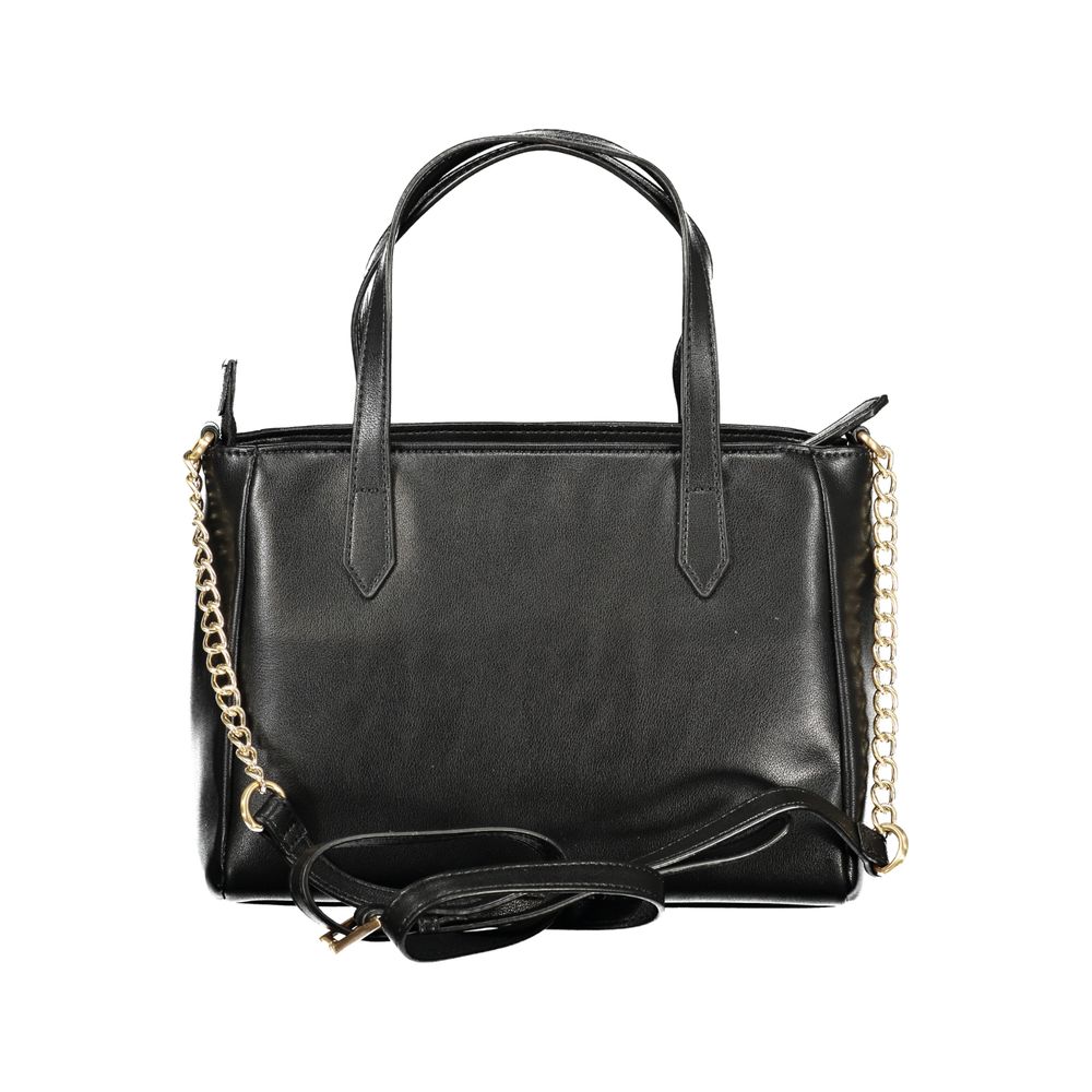 Mario Valentino Black Polyurethane Women Handbag