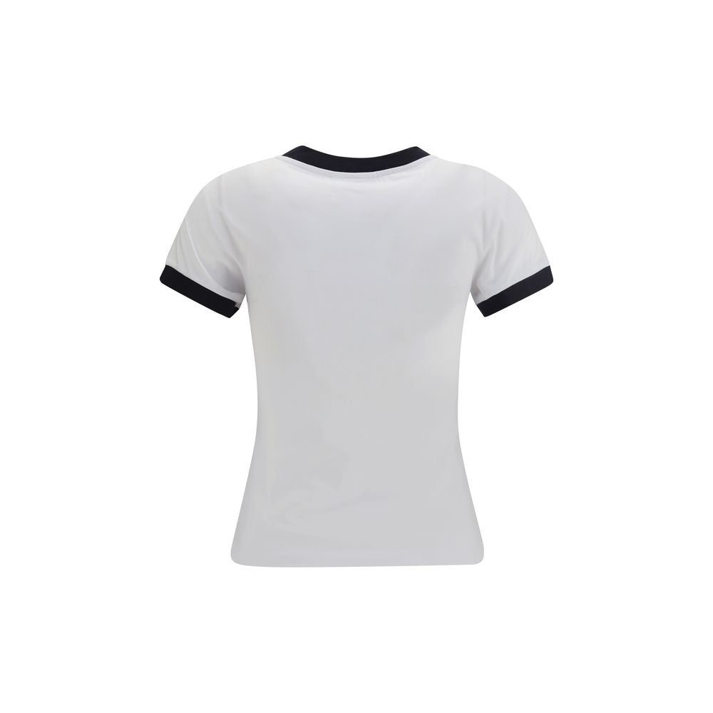 Ganni White Cotton T-Shirt