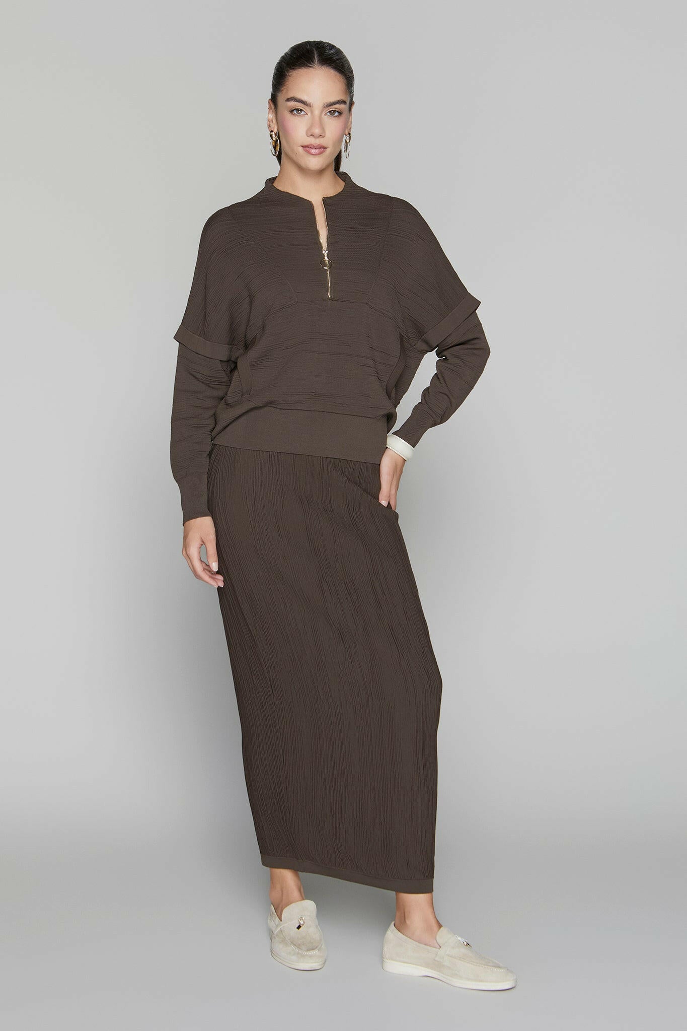 Canton Maxi Skirt in Cocoa Apparalel