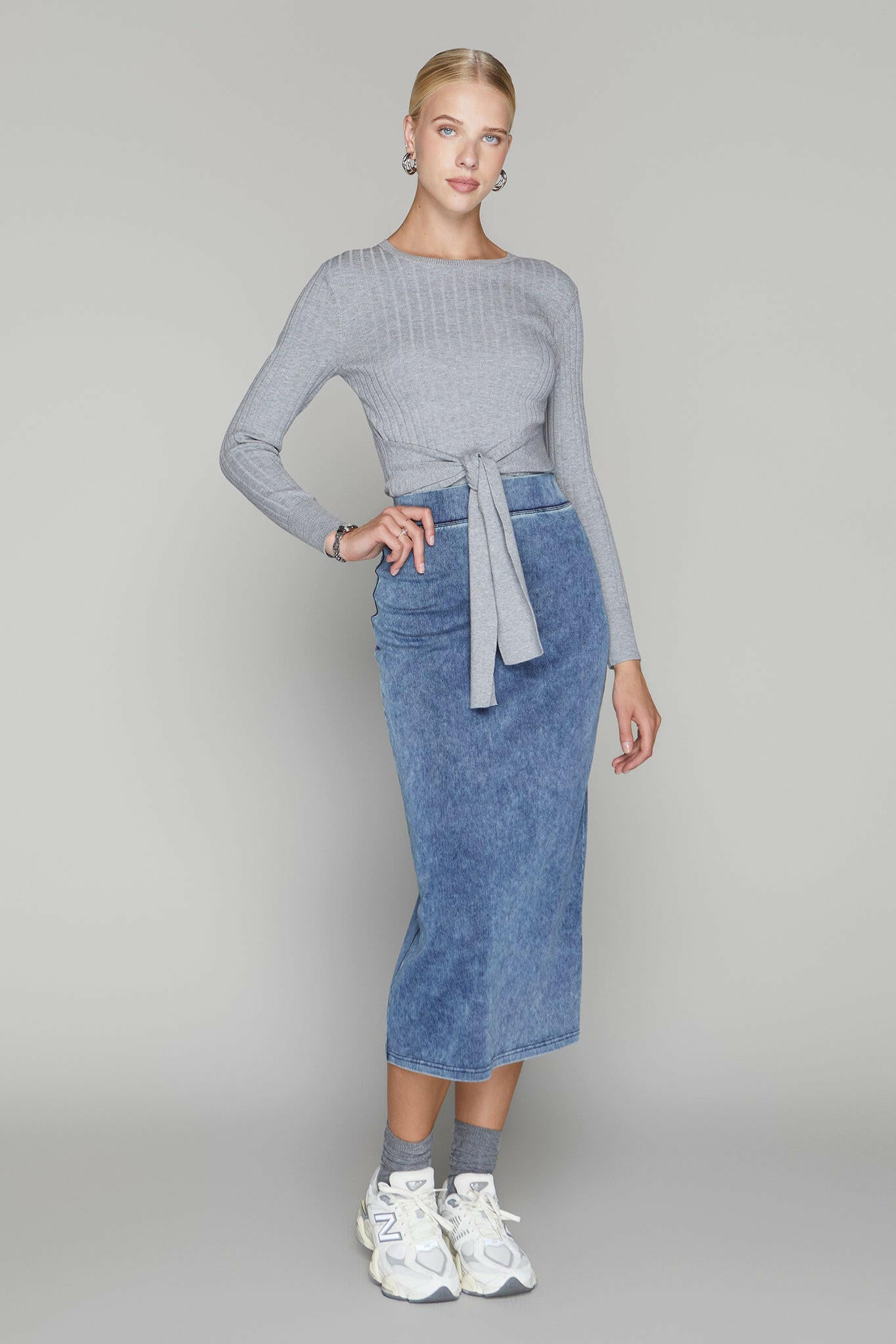 Jasper Skirt in Midwash Denim Apparalel