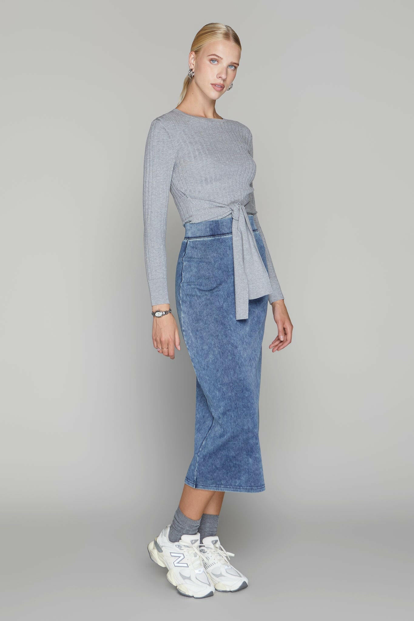 Jasper Skirt in Midwash Denim Apparalel