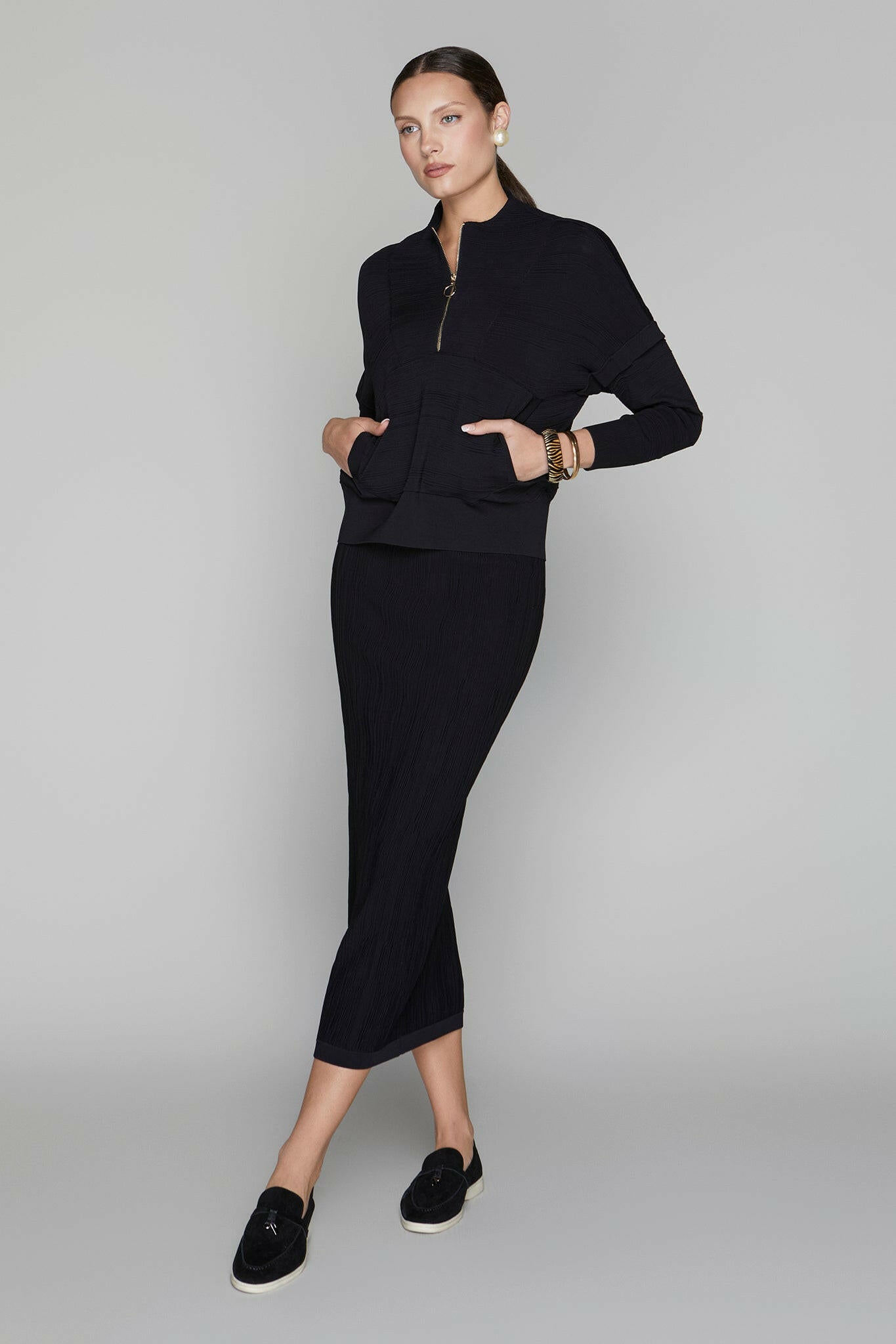 Canton Maxi Skirt in Black Apparalel