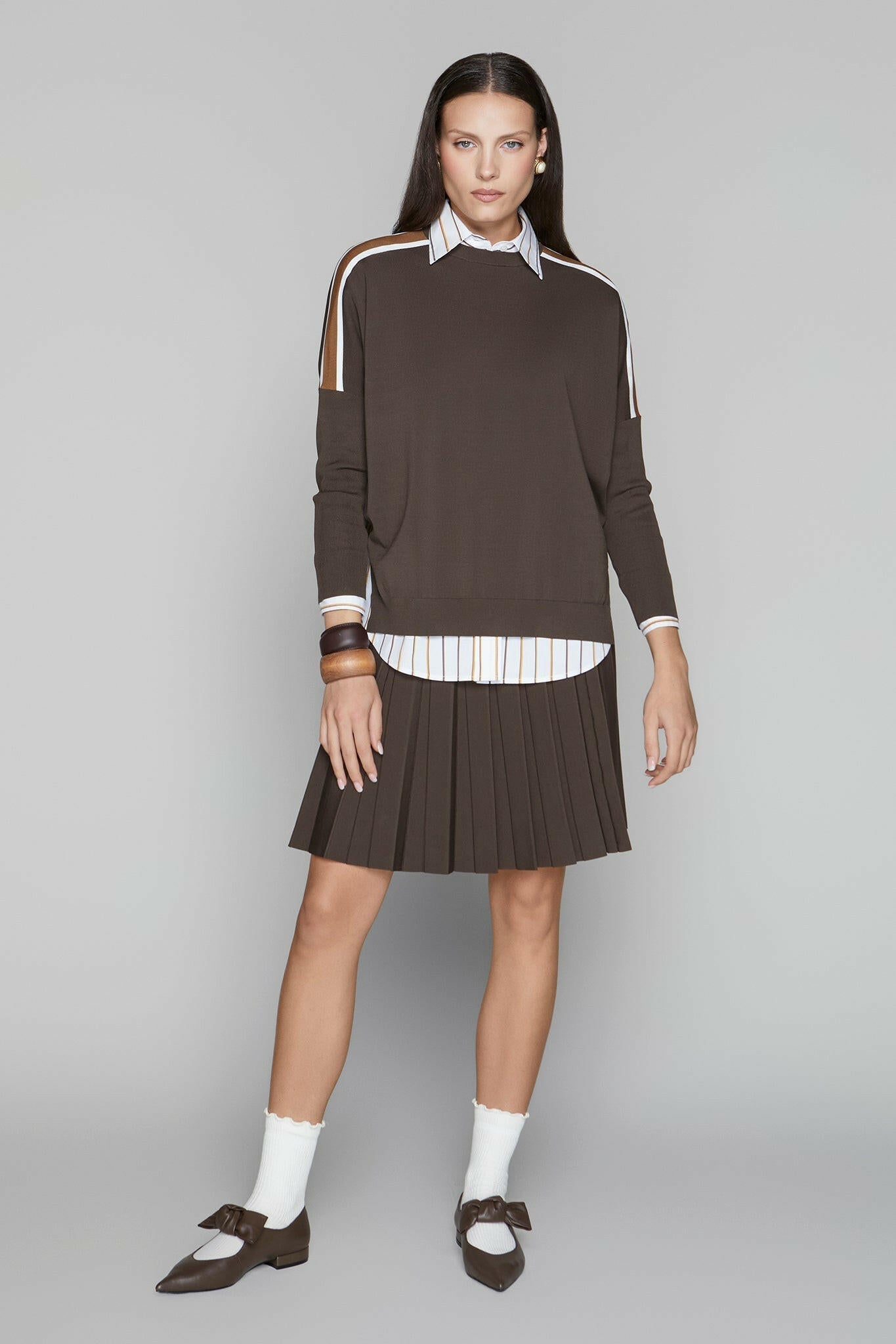 Montia Top in Cocoa Stripe Apparalel