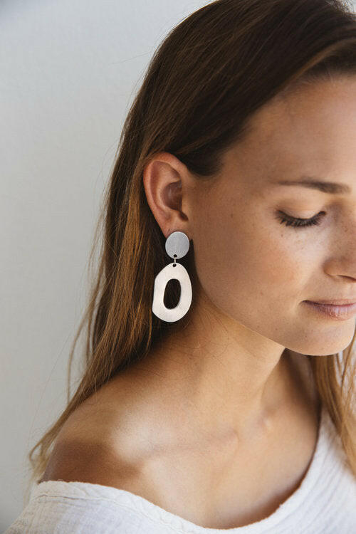 Alexa Aluminum Drop Earrings.