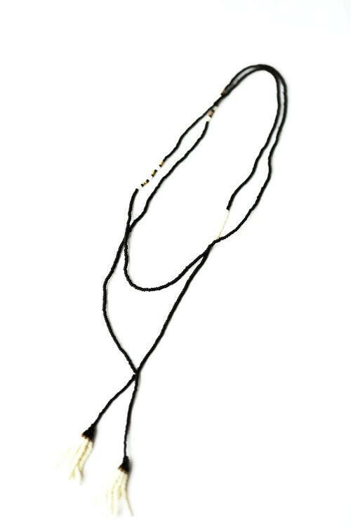Beaded Tassel Necklace.