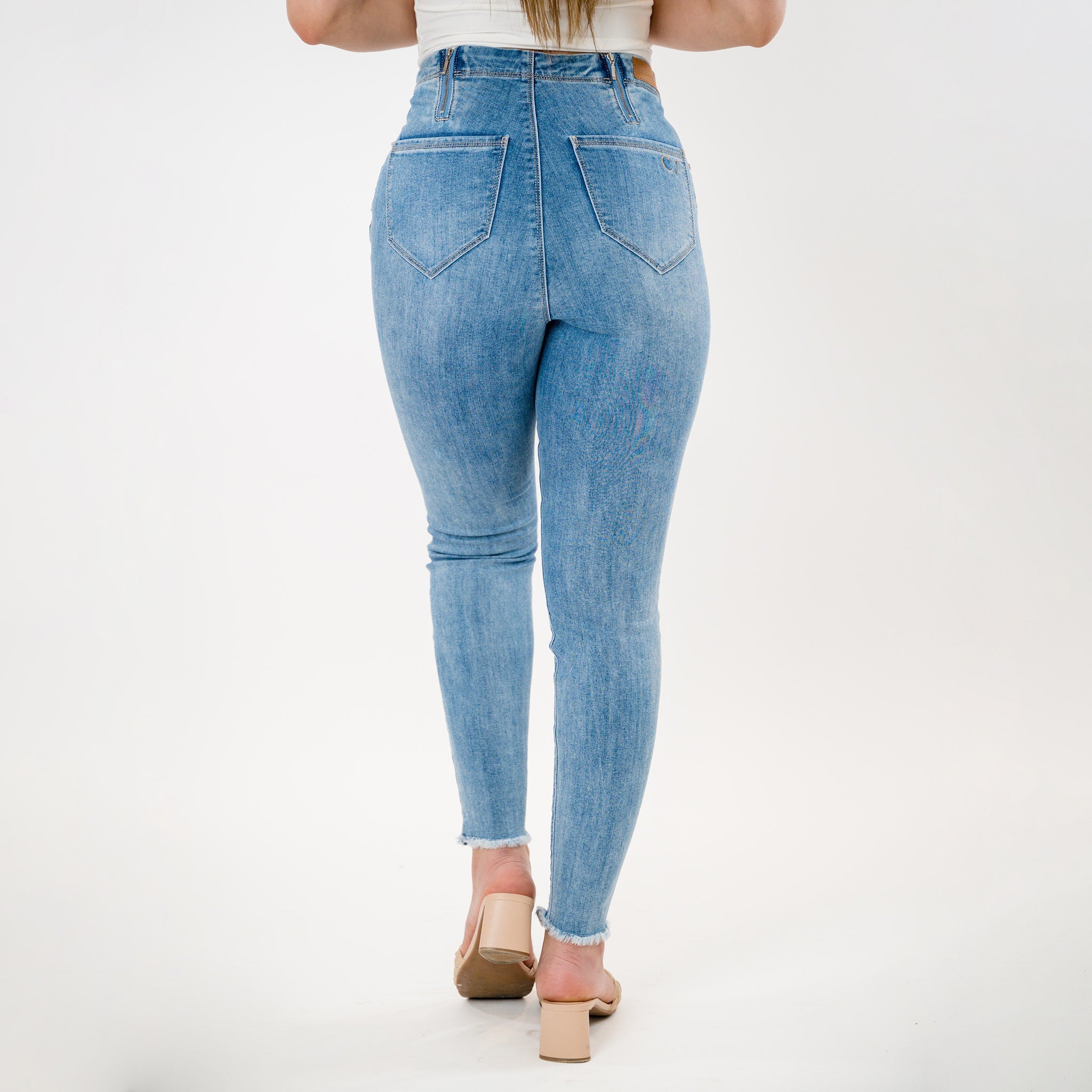 Embellished Distressed Capris