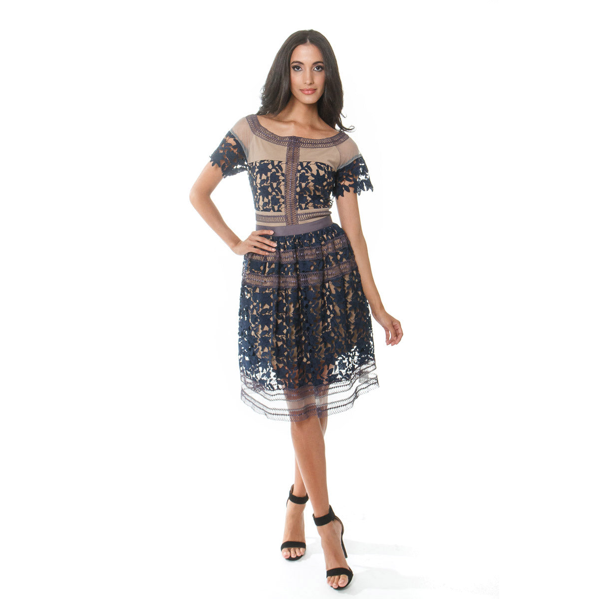 The Boat Neck Mix Media Fit & Flare Classic - MaraFormigone