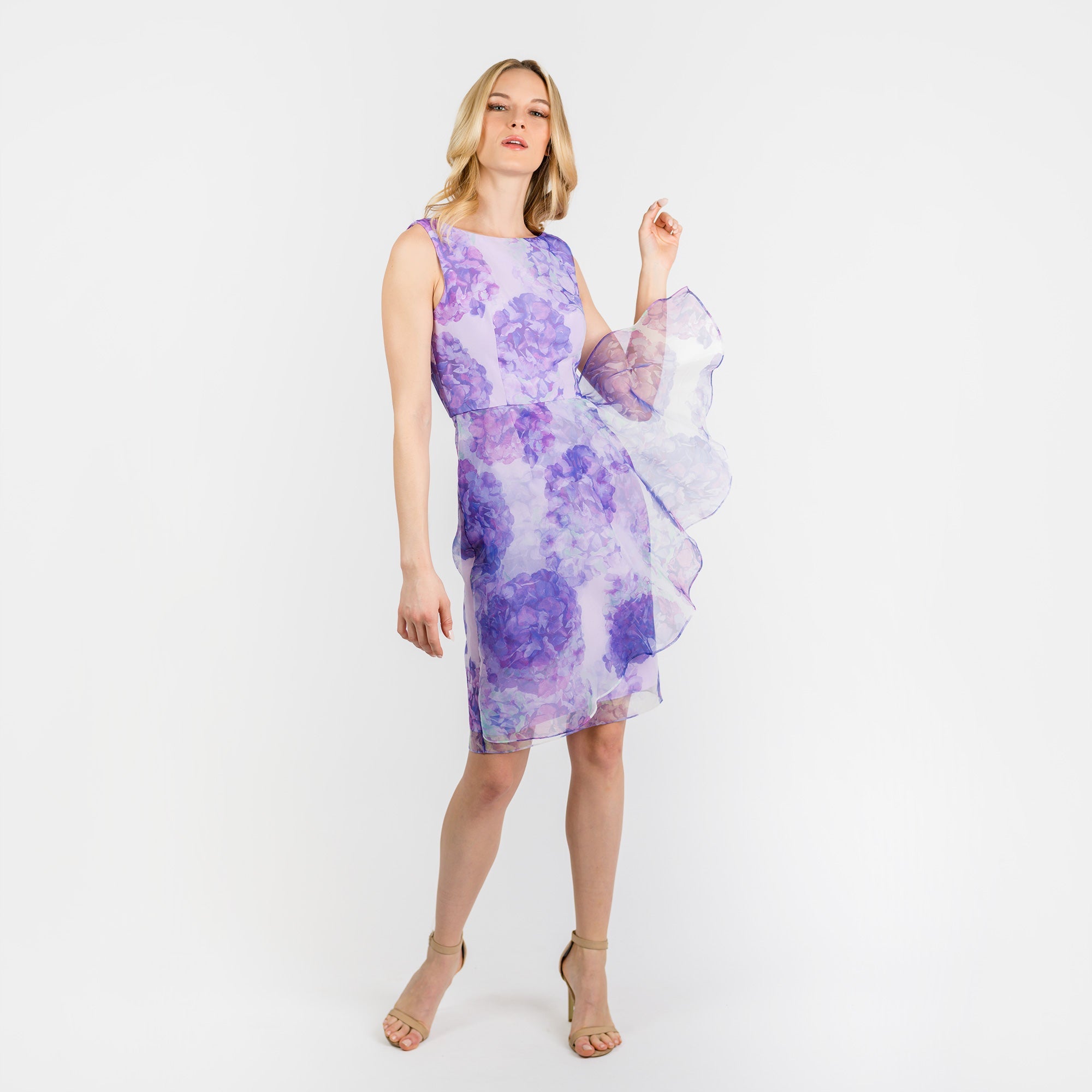 CN7196 Slvss Overskirted Sheath - MaraFormigone