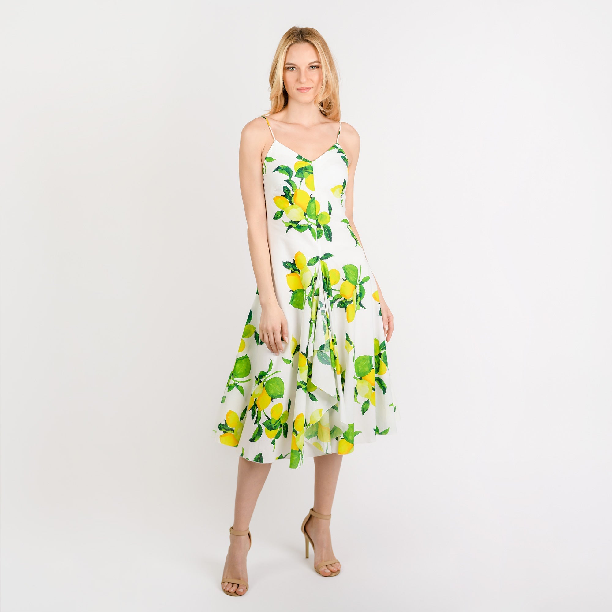 CN7203 Spaguetti Strap Flared Dress - MaraFormigone