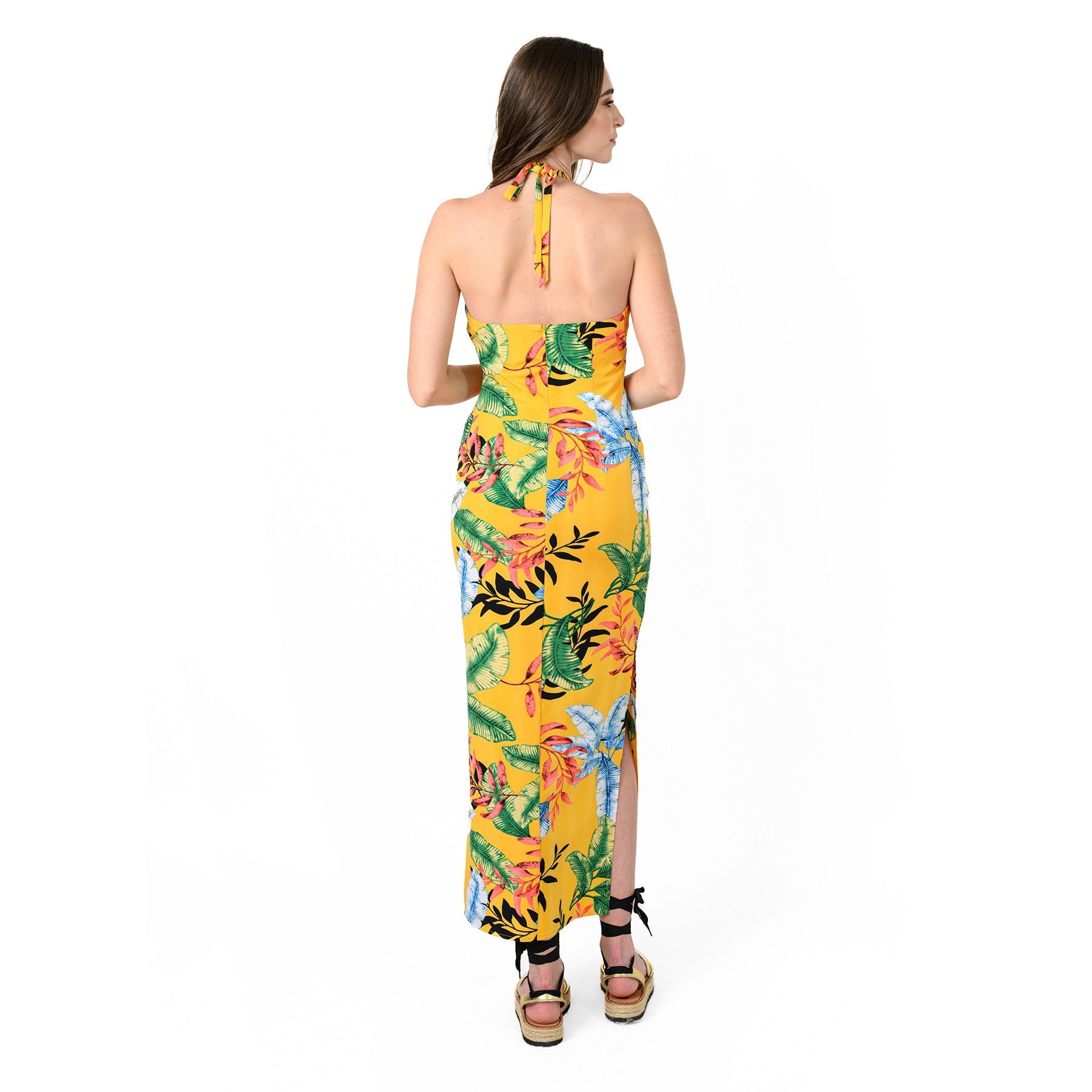 Ruffle Front Halter Dress - MaraFormigone