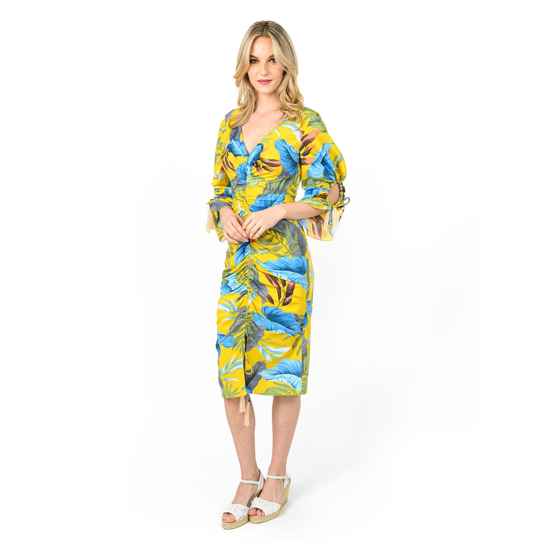 Rouched Front Midi Sheath - MaraFormigone