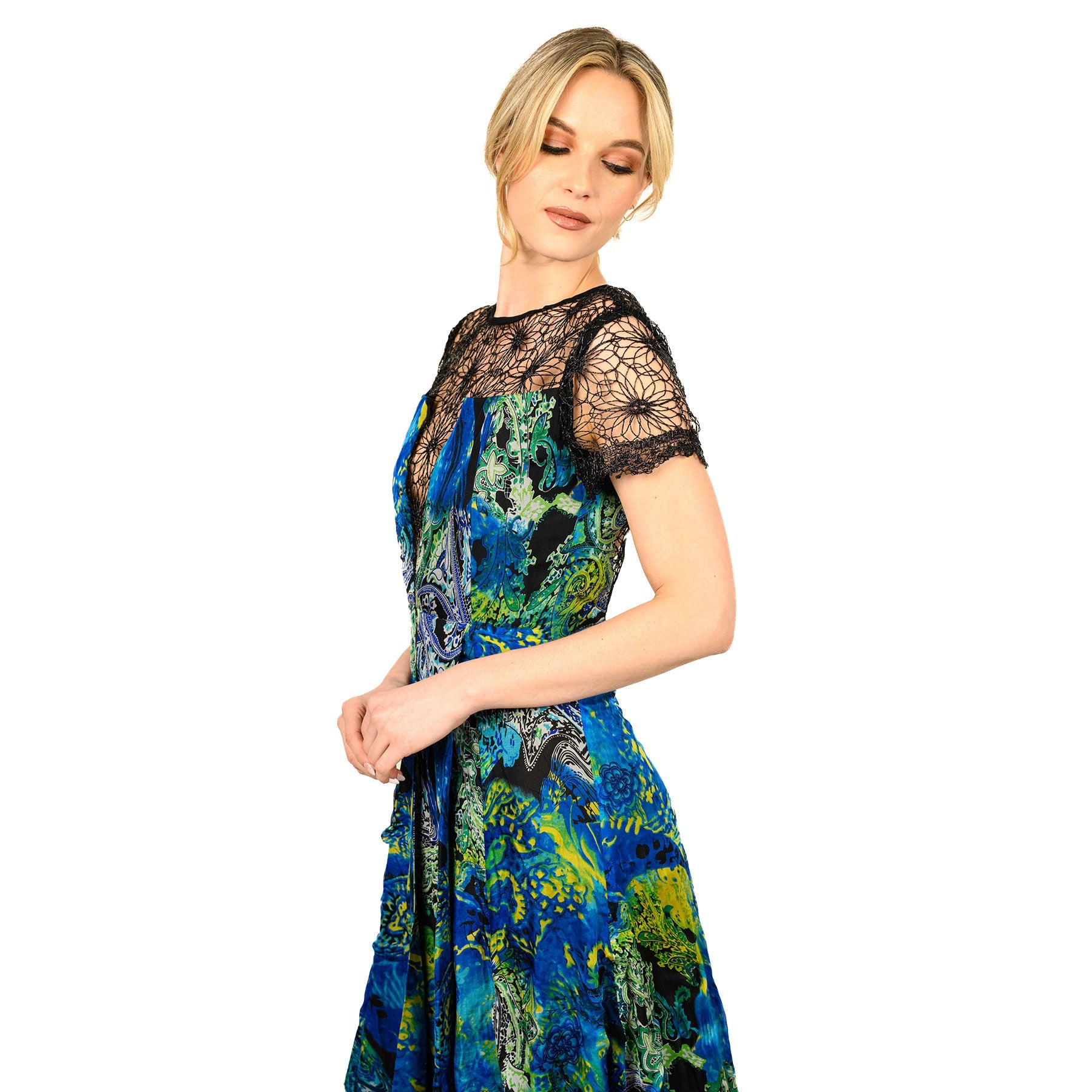 Mix-Media Side Flounce Gown - MaraFormigone