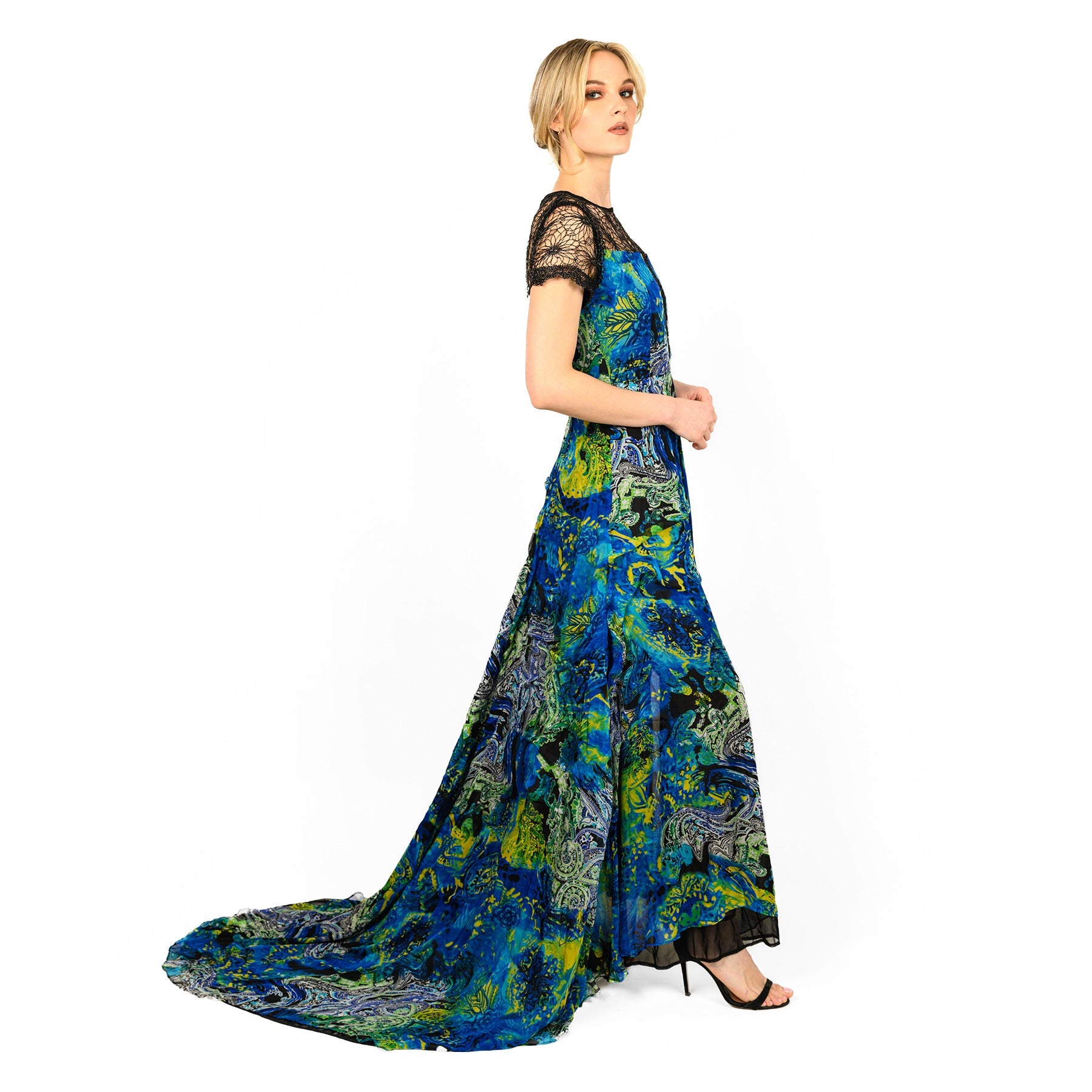 Mix-Media Side Flounce Gown - MaraFormigone