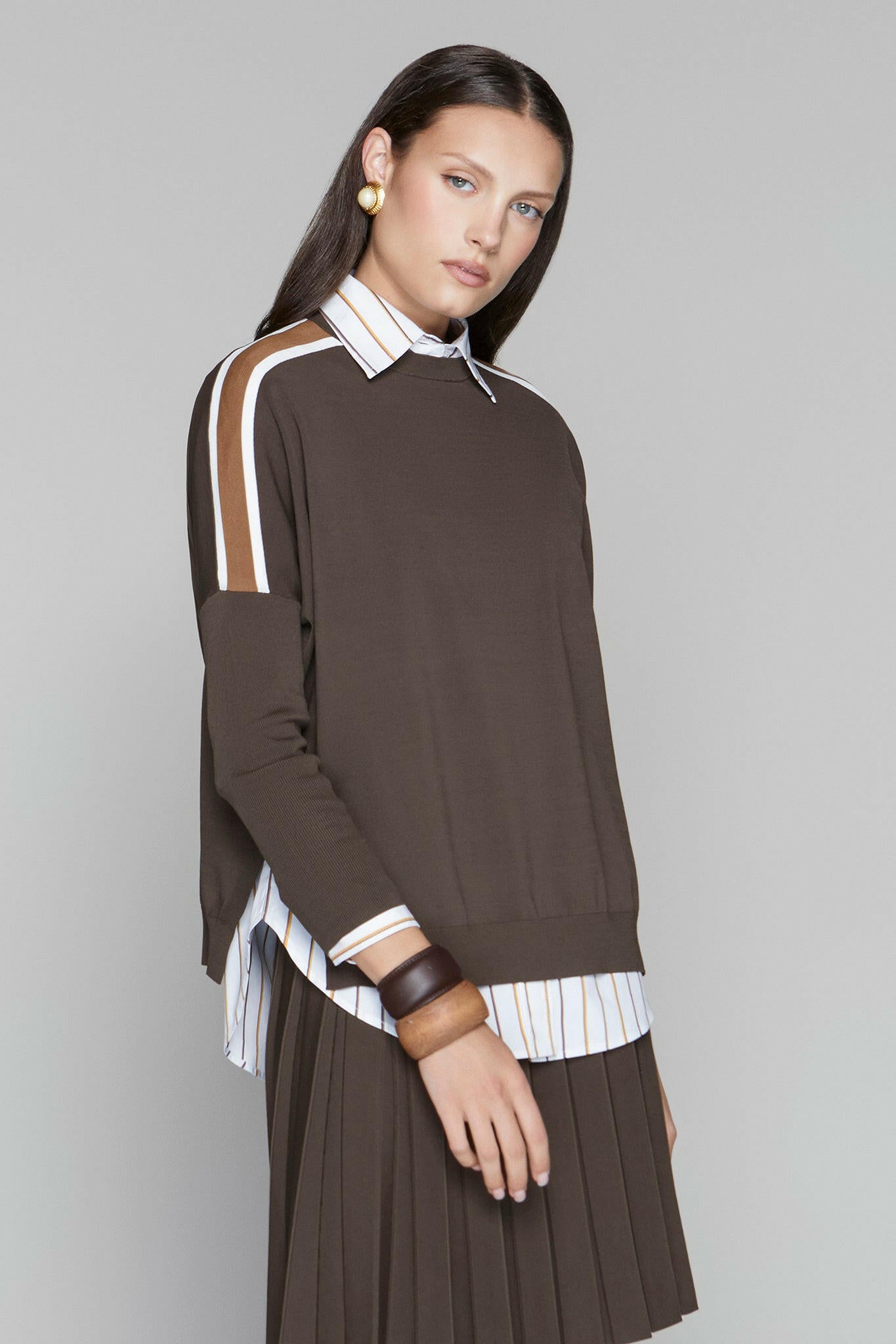 Montia Top in Cocoa Stripe Apparalel