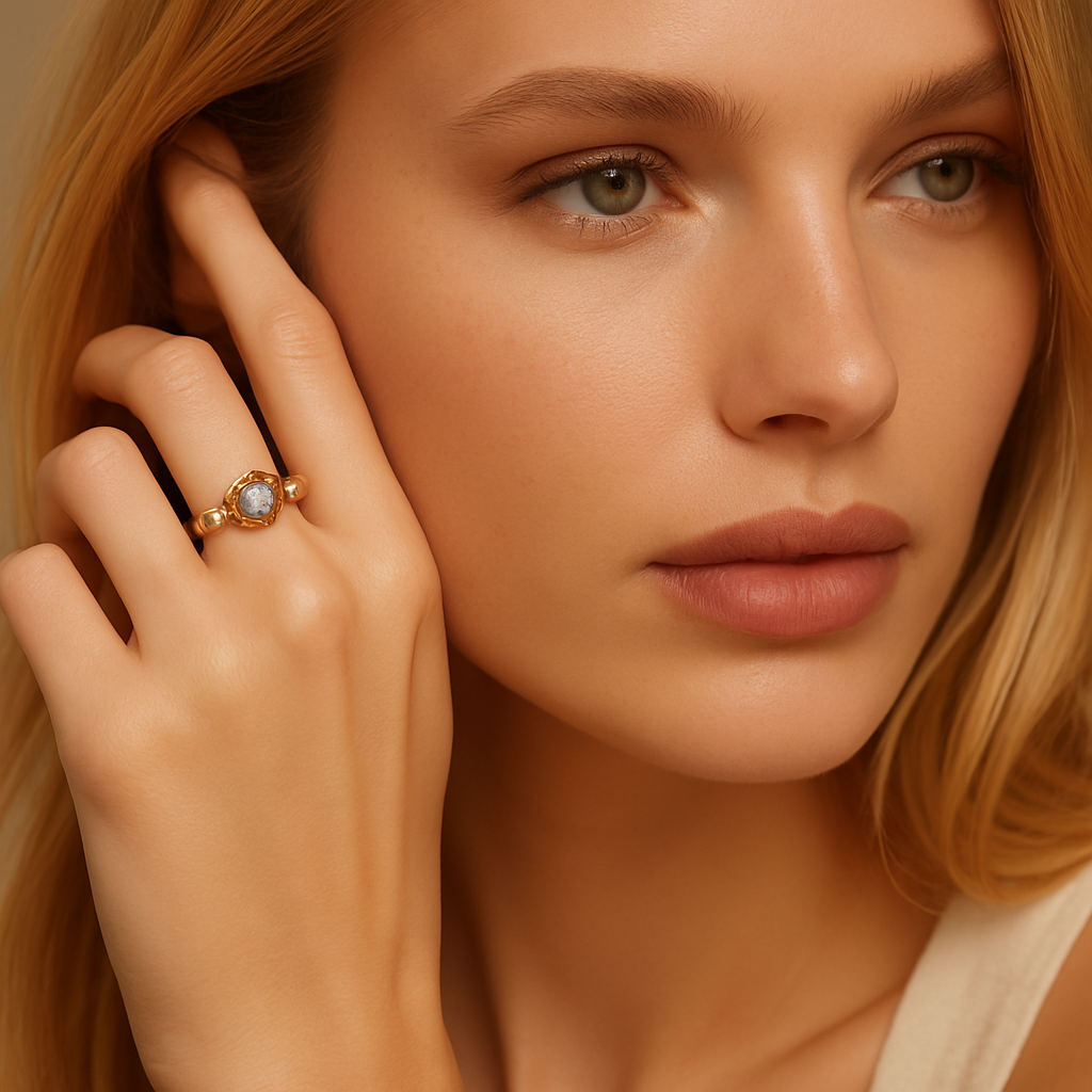 Adriana Natural Labradorite & Opal Ring MaraFormigone