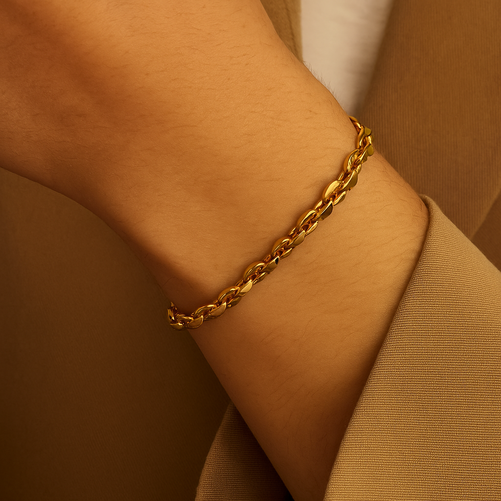 Grace Gold Plated Adjustable Chain Bracelet MaraFormigone