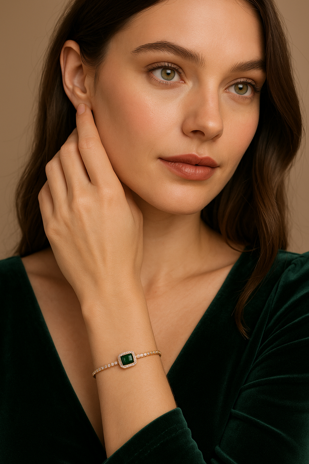 Natalia 18K Gold Plated Zircon Adjustable Bracelet MaraFormigone