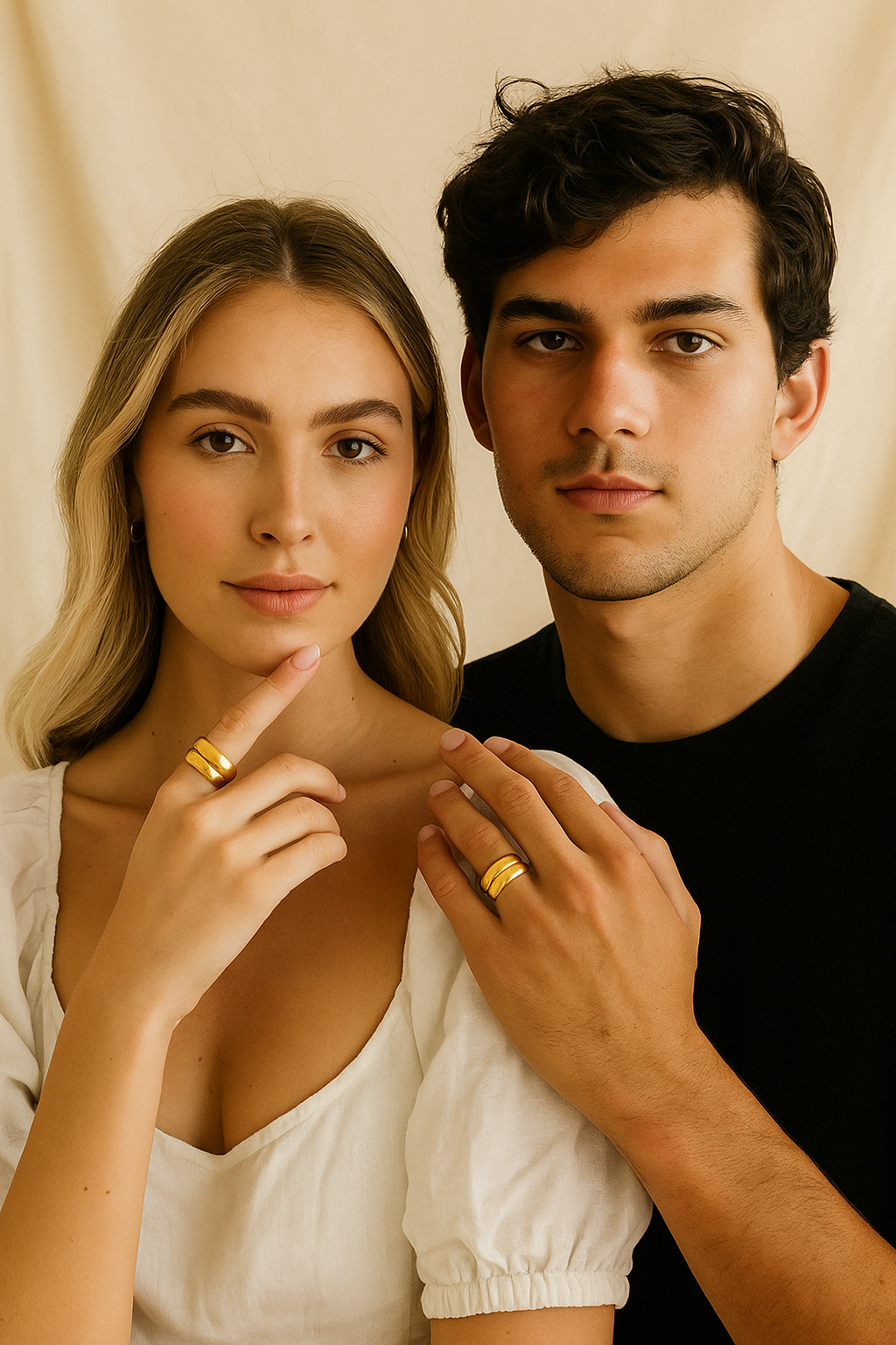Talita 18K Gold Plated Double Layer Rings - Unisex MaraFormigone