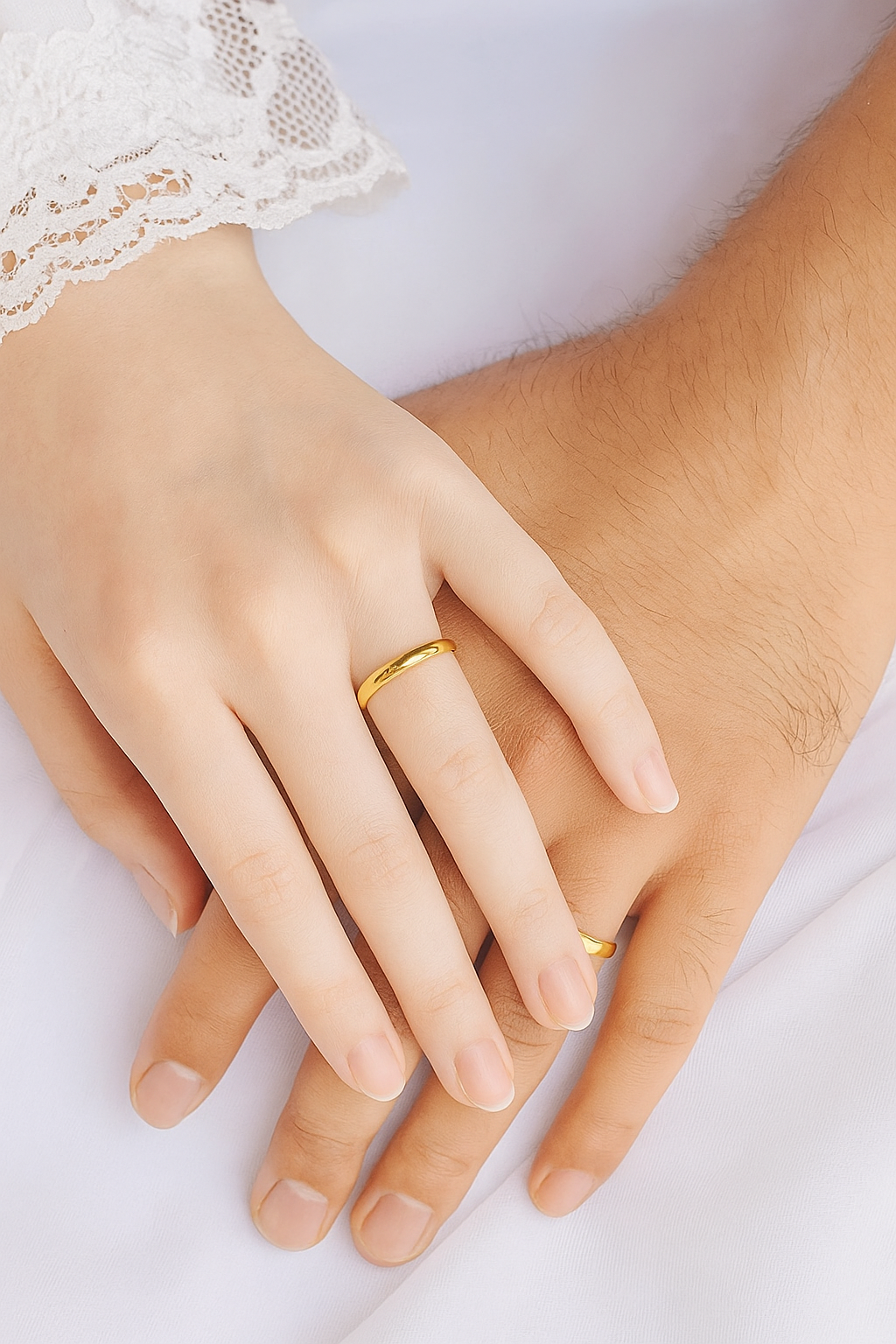 Kate Gold Plated Simple Couple's Ring - Fashion Jewelry MaraFormigone