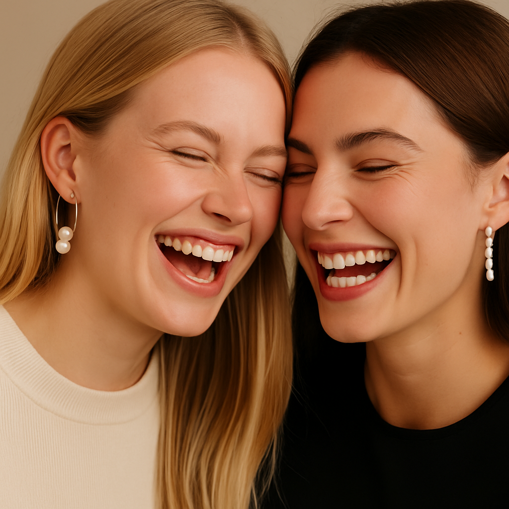 Mariana Stylish K Gold Pearl Round Earrings Set MaraFormigone