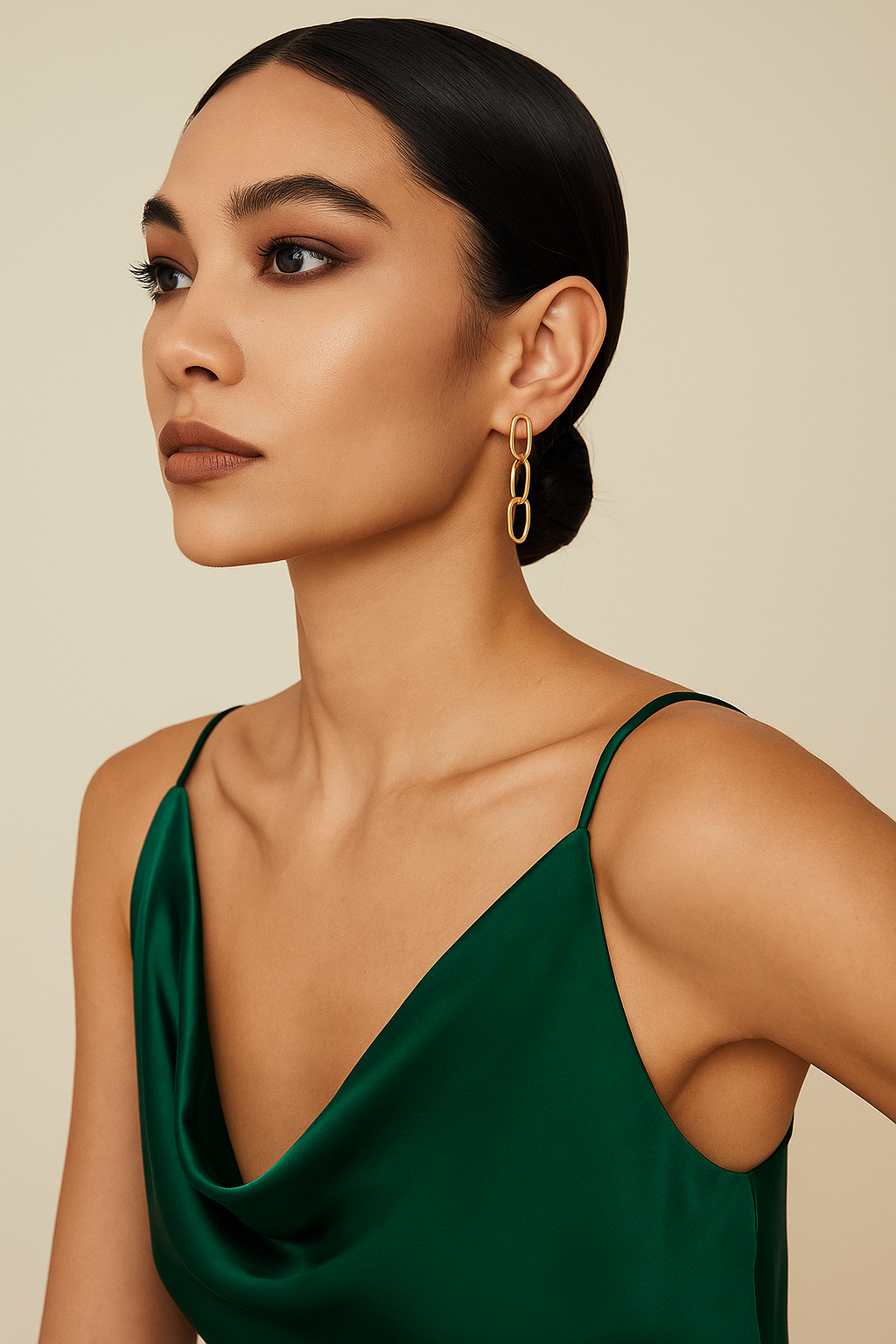 Cristina 18K Gold Plated Chain Link Earrings for Women MaraFormigone