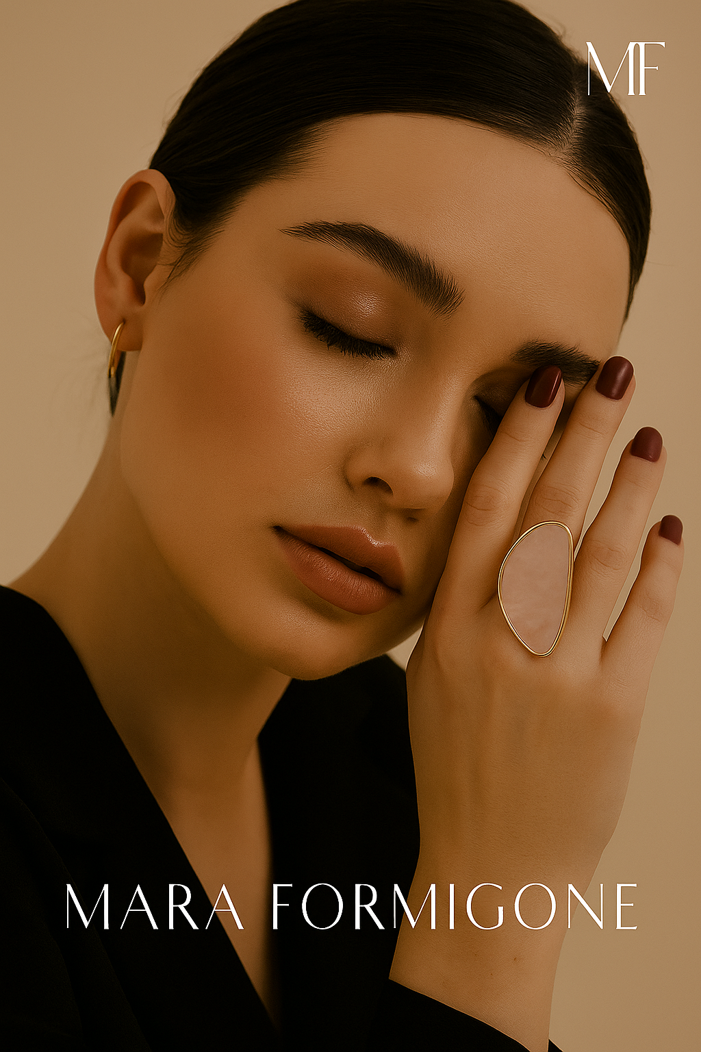 Gisele Trendy Adjustable Geometric Resin Ring MaraFormigone