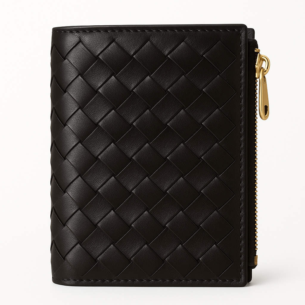 CARTEIRA PEQUENA DE COURO TRANCADO