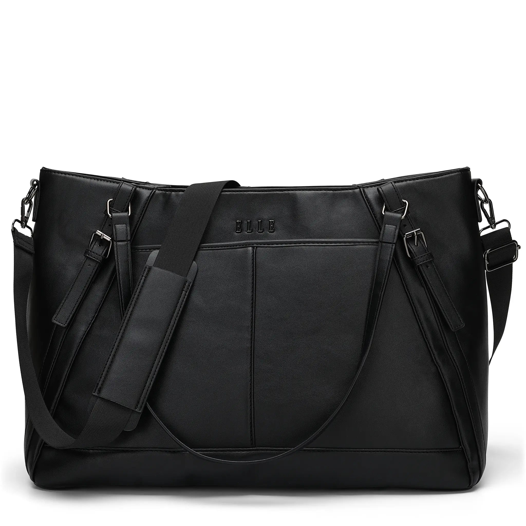 Leisure Luxe 33L Vegan Leather Weekender Tote Bag.