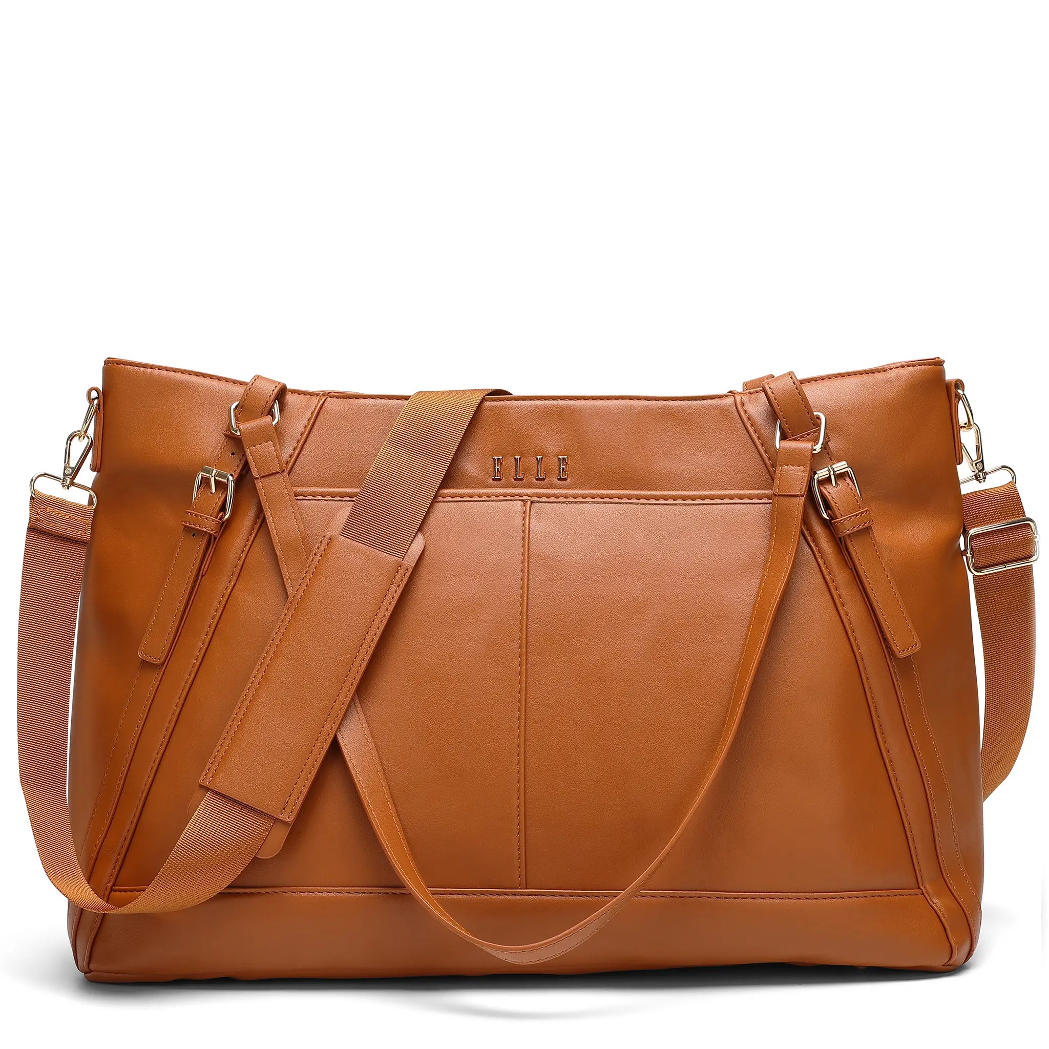 Leisure Luxe 33L Vegan Leather Weekender Tote Bag.