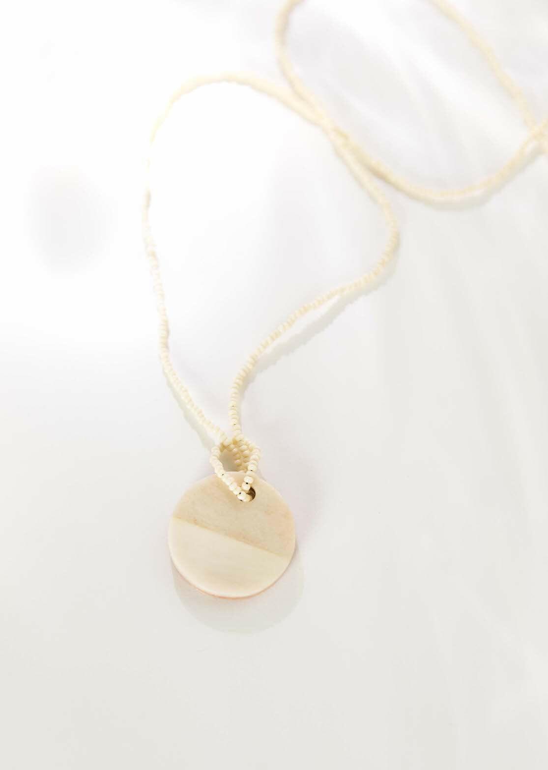 Bone Pendant Necklace.