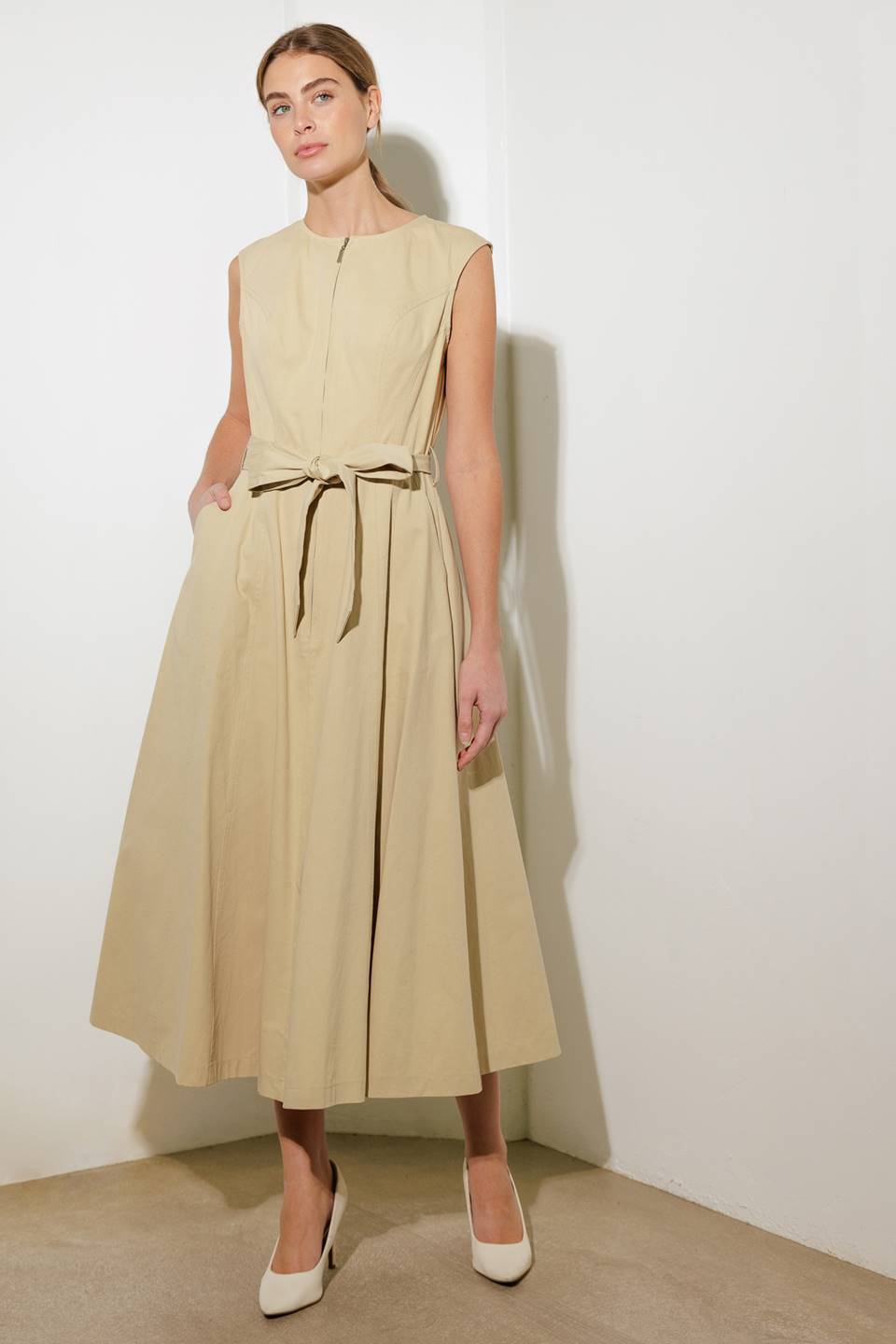 DELICATE DREAMS WOVEN MIDI DRESS - MaraFormigone