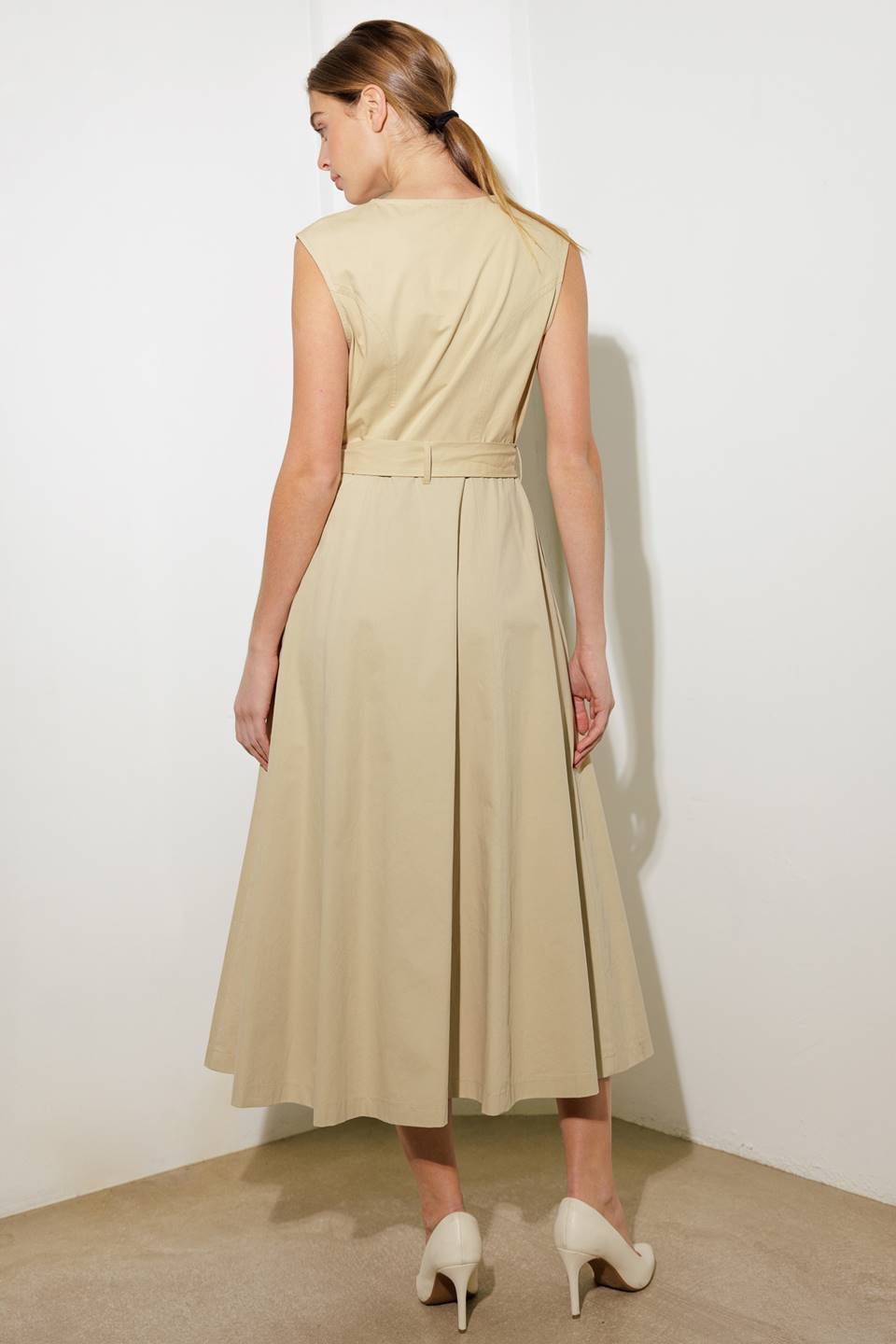 DELICATE DREAMS WOVEN MIDI DRESS - MaraFormigone