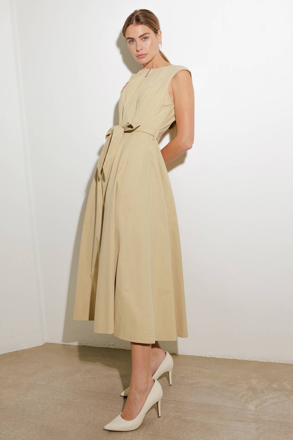 DELICATE DREAMS WOVEN MIDI DRESS - MaraFormigone