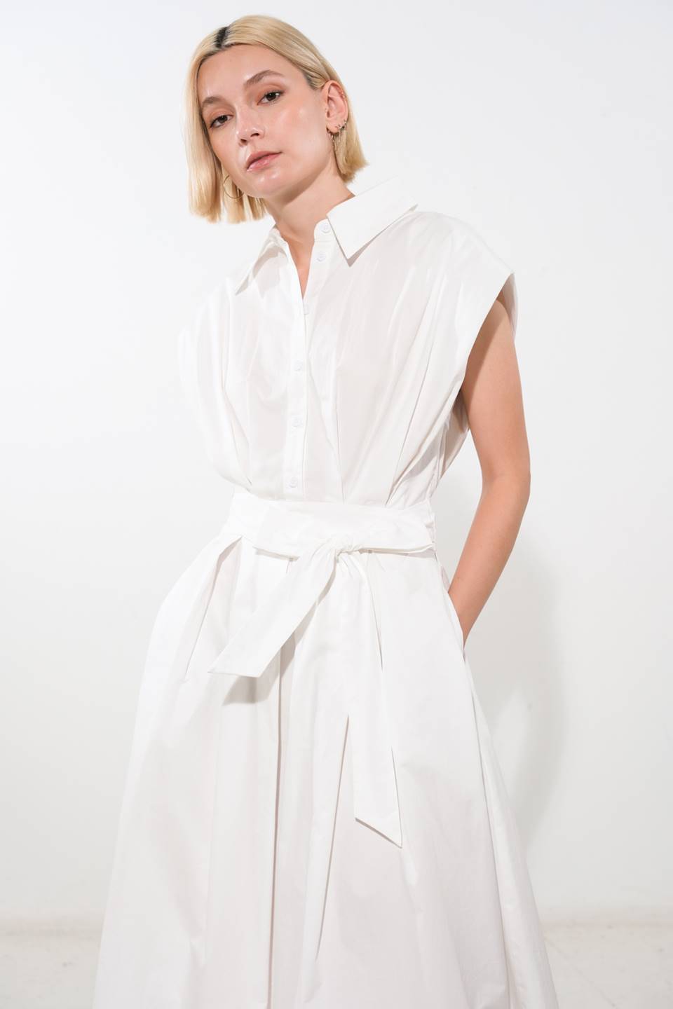 VESTIDO MIDI TEJIDO DE CONEXIÓN PROFUNDA