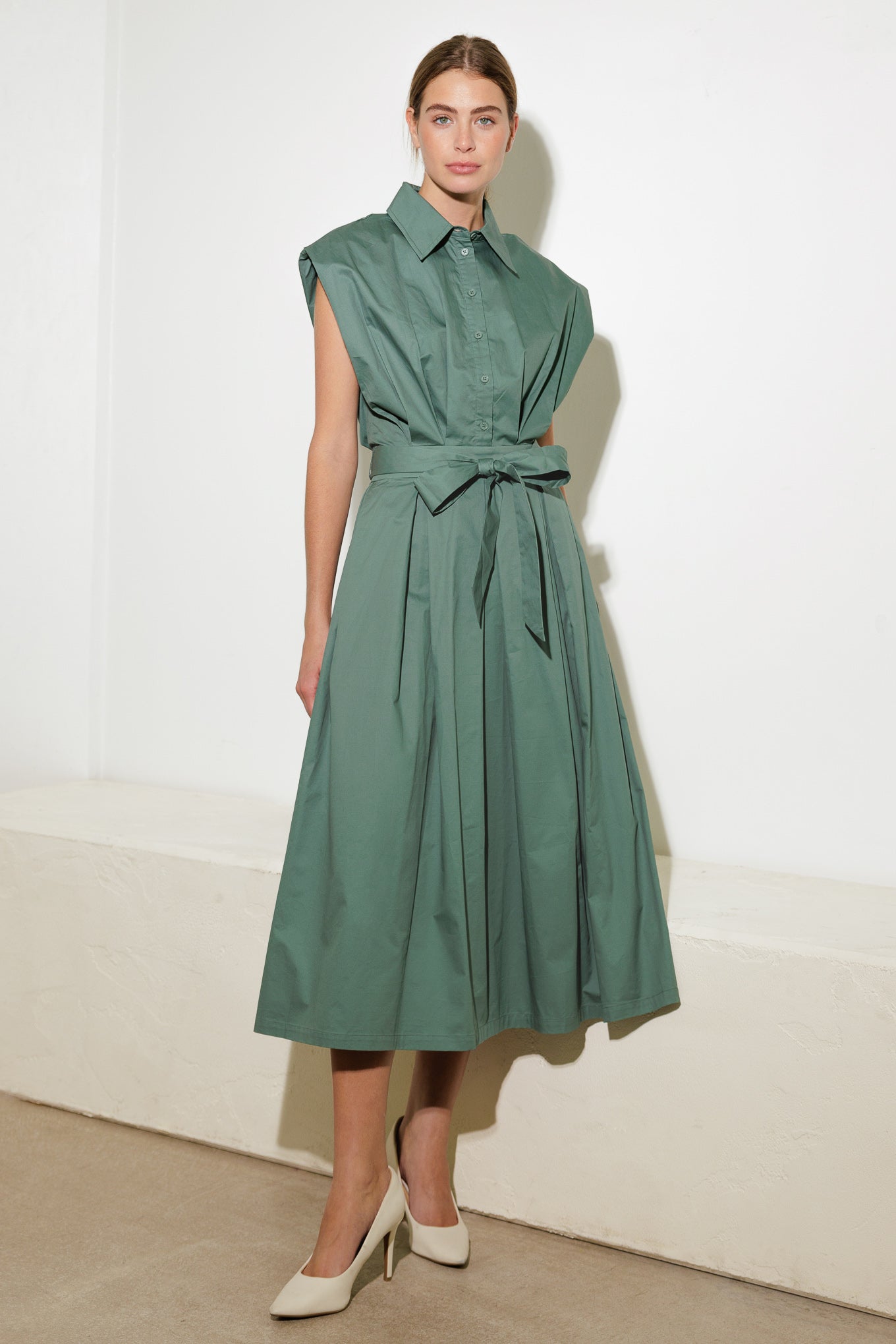 VESTIDO MIDI TEJIDO DE CONEXIÓN PROFUNDA