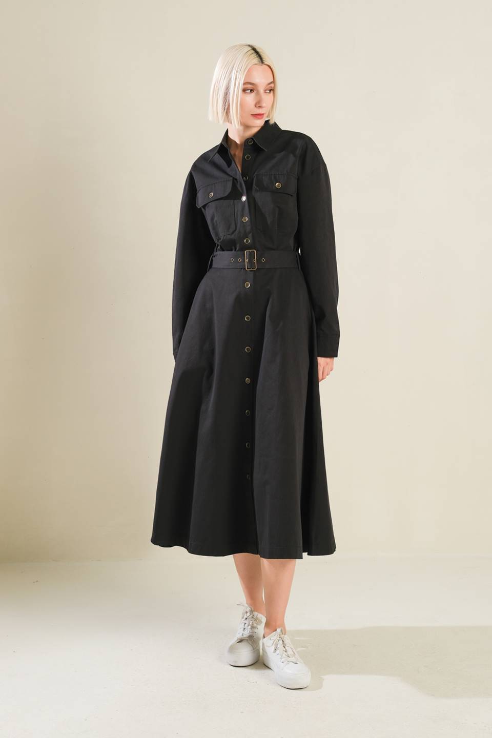 CHARMING DECISION WOVEN MIDI DRESS - MaraFormigone