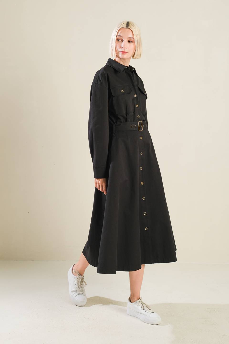 CHARMING DECISION WOVEN MIDI DRESS - MaraFormigone